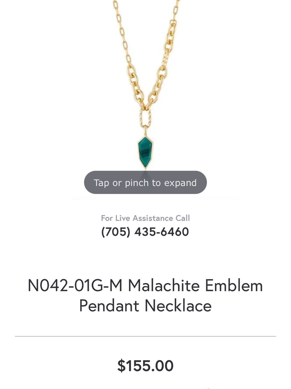 New Ania Haie Malachite Pendant Necklace & Matching Bracelet - Picture 5 of 6